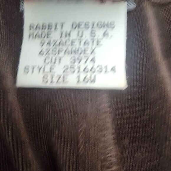 Rabbit Designs Slinky Maxi Dress Shift Stretchy Brown Sleeveless Snake Size 16W - Picture 7 of 7